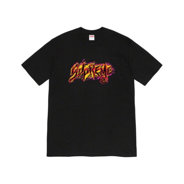 Supreme 'Scratch' Tee Black Red Yellow 2020