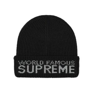 Supreme ‘World Famous’ Beanie Black