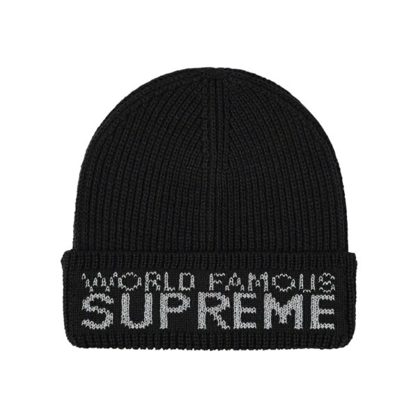 Supreme 'World Famous' Beanie Black